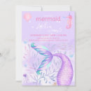 Search for watercolor mermaid invitations Purple