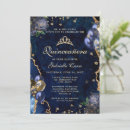 Search for blue gold quinceanera invitations 15th birthday party