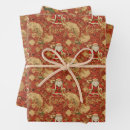 Search for old fashion christmas wrapping paper Red