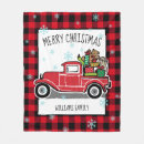 Search for red truck christmas blankets Rustic
