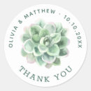 Search for succulents wedding stickers Thank you