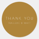 Search for gold thank you wedding stickers Minimalist