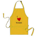 Search for i love to bake aprons Red