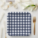 Search for blue gingham plates Rustic