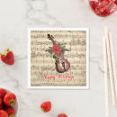 Search for vintage sheet music napkins Illustration