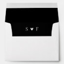 Search for black and white envelopes Initials