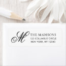 Search for monogram m return address labels Initials