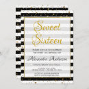 Search for black and white sweet 16 invitations 16th birthday