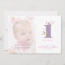 Search for purple 1st birthday invitations Pink