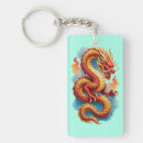 Search for red dragon key rings Chinese