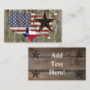Search for lone star business cards Texas flag