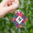 Search for digital art keychain key rings Floral