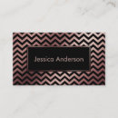 Search for rose pattern business cards Faux rose gold foil