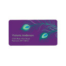 Search for peacock feather return address labels Bridal shower