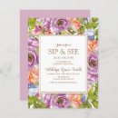 Search for sip and see baby shower invitations Watercolor