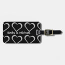 Search for bridal shower luggage tags Black and white
