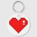 Search for pixel heart key rings Retro