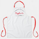 Search for red and white aprons Chef