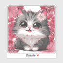 Search for cute white kitten stickers Floral