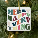 Search for happy christmas tree decorations Typography
