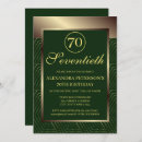 Search for emerald green and gold birthday invitations Modern