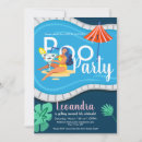 Search for hotel party invitations Blue