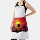 Search for beach sunset aprons Palm trees