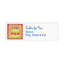 Search for birthday cake return address labels Celebrate