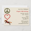 Search for retro peace invitations Girl