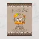 Search for fall leaves save the dates Rustic