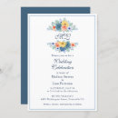Search for blue daisy wedding invitations Botanical