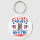 Search for siberian husky lover key rings Pug