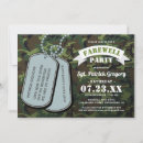 Search for dog tags invitations Going away party