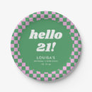 Search for green plaid pattern plates Geometric