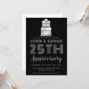 Search for anniversary cake invitations Silver