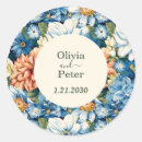 Search for pastel floral wedding stickers Botanical