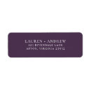 Search for plum wedding return address labels Minimalist