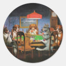 Search for dogs playing poker stickers C m coolidge
