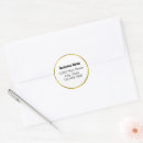 Search for black round return address stickers Elegant