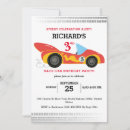 Search for cute race car birthday invitations Race on over