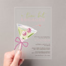 Search for martini bridal shower invitations Watercolor