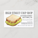 Search for sandwich shop business cards Restaurant