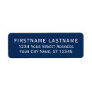 Search for navy and white return address labels Basic