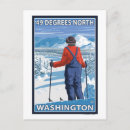 Search for degrees postcards Skier