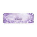 Search for purple flowers return address labels Elegant