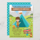 Search for boys sleepover birthday invitations Camping birthday party