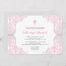 Search for pink and grey christening invitations Girl