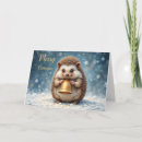 Search for hedgehog christmas cards Woodland animals