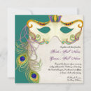 Search for masquerade wedding invitations Feathers