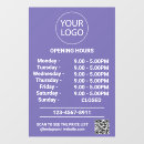 Search for store hours business window decals Simple